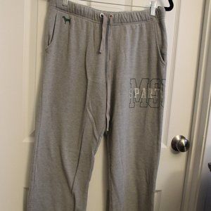 Grey Victoria's Secret Pink MSU sweatpants